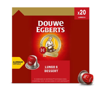 Douwe Egberts Lungo 6 Dessert Maxi Pack 20 Aluminium Capsules 104 g