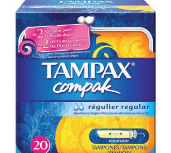 Tampax Compak régulier – 20 tampons