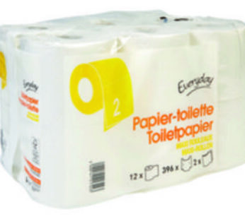 Toiletpapier maxi 2lagen-396vellen 12rollen