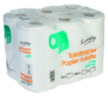 Toiletpapier sterk 3lagen-180vellen 6rollen